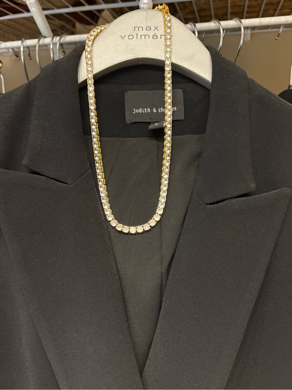 Drae HIDDEN HILLS gold plated tennis necklace